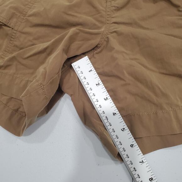 L.L.Bean Shorts Mens Medium Khaki Bellows Pocket Elastic Waist Cargo Hiking Y2K - Picture 7 of 8